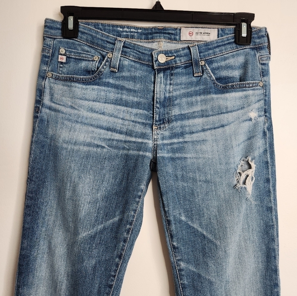 Adriano Goldschmied AG The Stilt Roll Up Cigarette Roll Up Ankle Jeans Size 29 - Picture 3 of 16